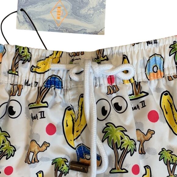 NIKBEN White Graphic Men’s Swim Shorts NWT XXL (runs small) - Picture 6 of 9